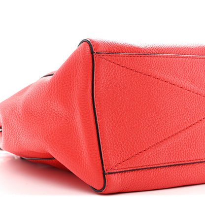 Calfskin Satchel Bag - Red