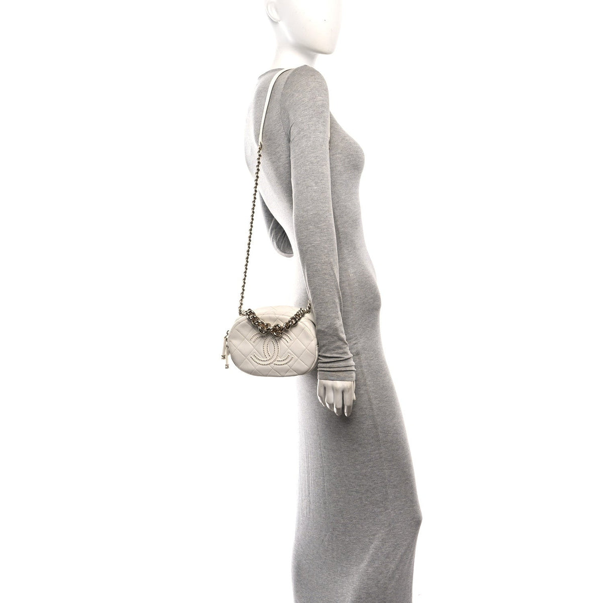 Quilted Lambskin Handbag - White
