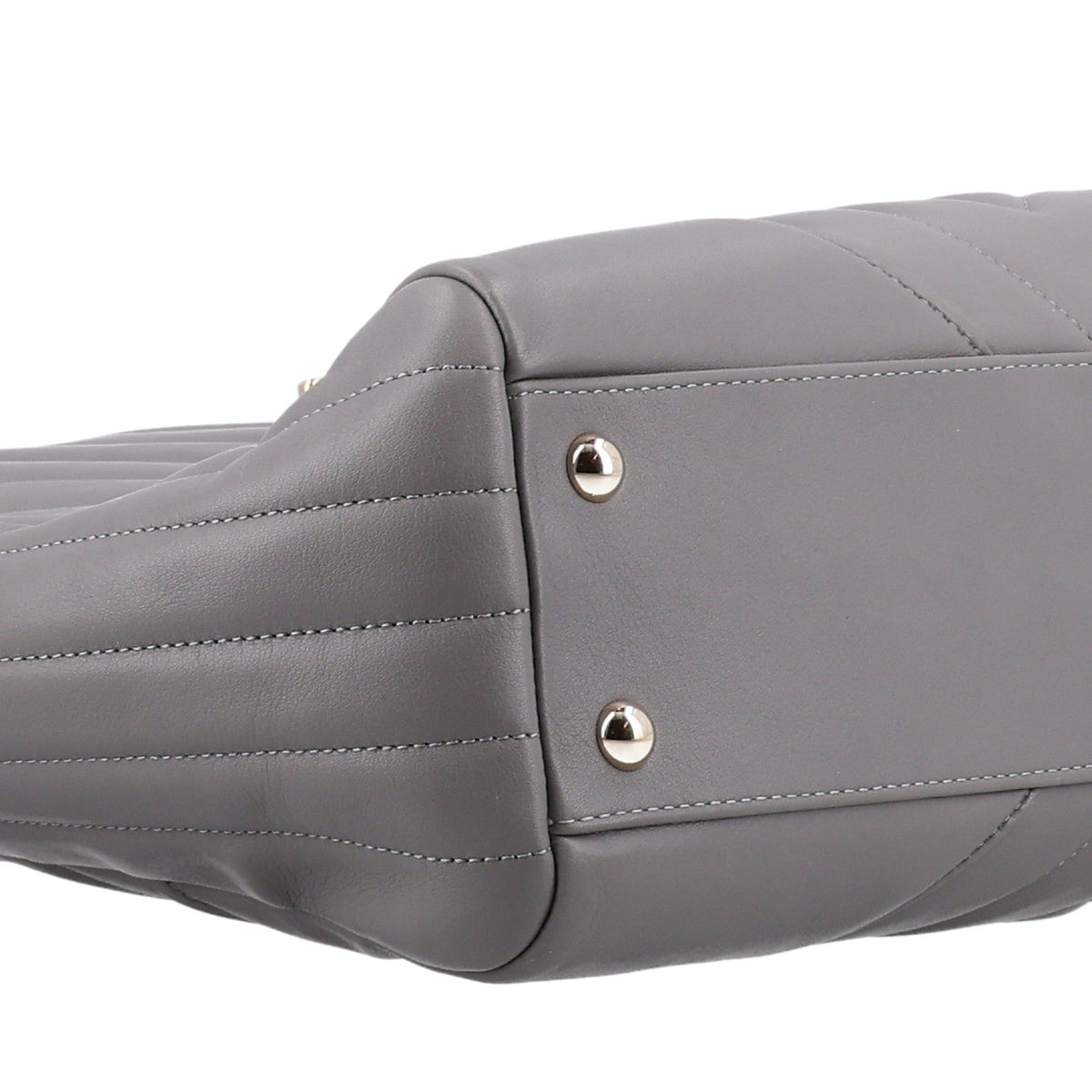 Large Quilted Calfskin Tote Bag - Grey