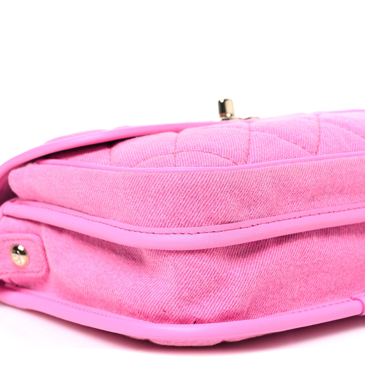 Small Quilted Flap Shoulder Bag - Pink