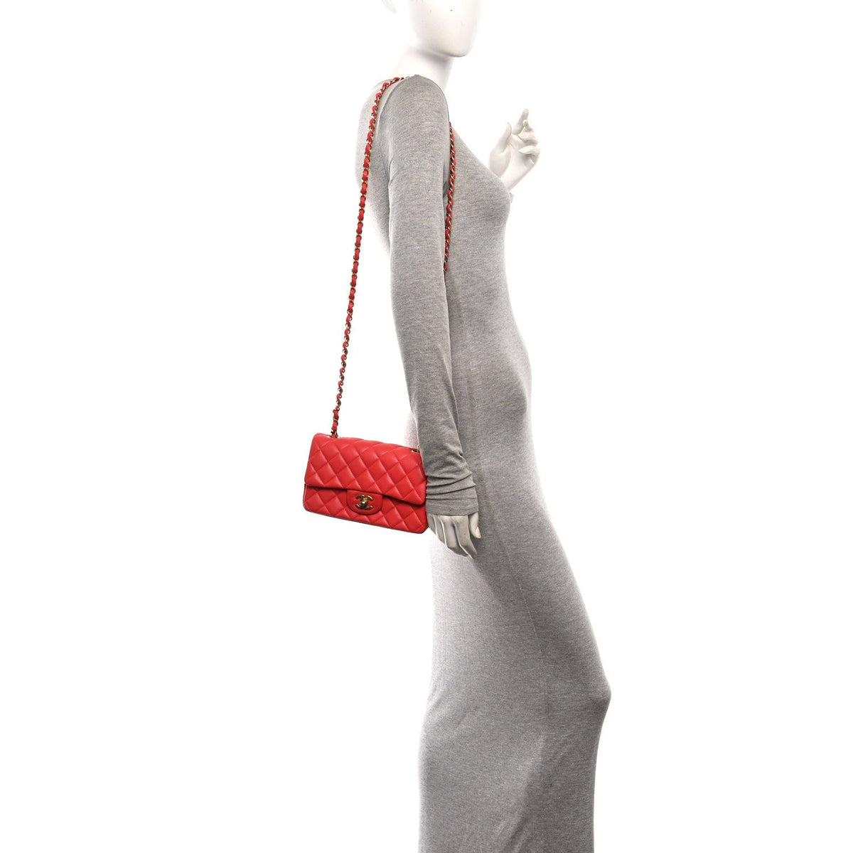 Mini Quilted Lambskin Flap Shoulder Bag - Tan