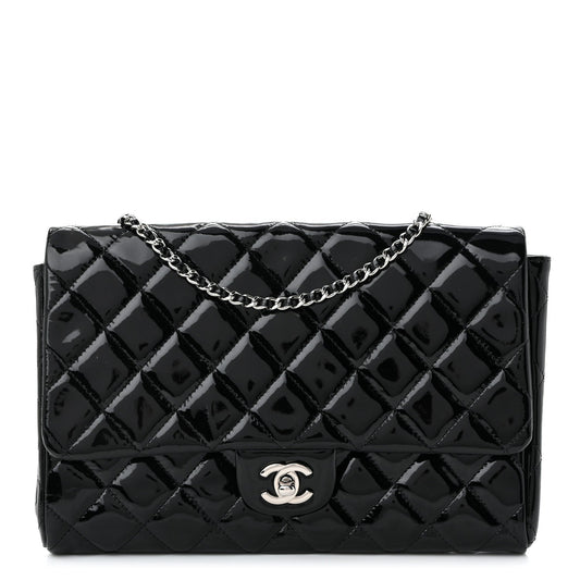 Quilted Clutch Bag - Black