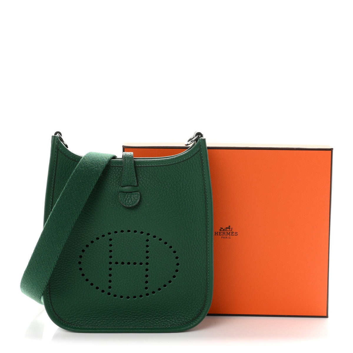 Taurillon Clemence Evelyne Tpm Vert Vert Handbag
