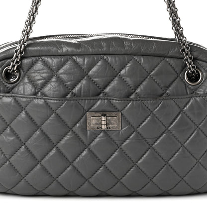 Medium Quilted Calfskin Handbag - Grey