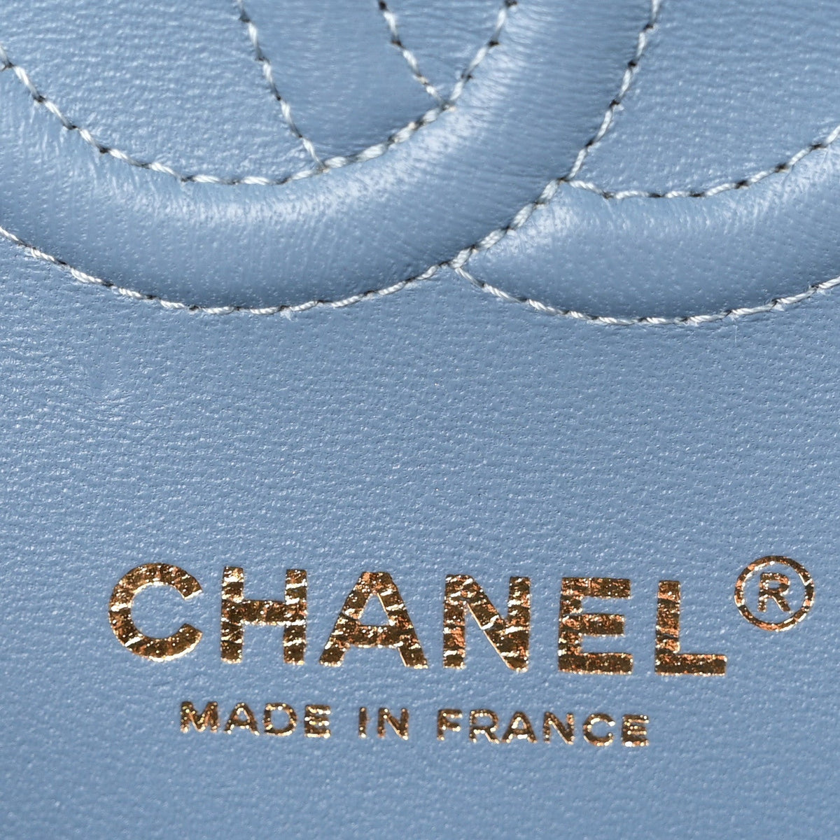 Small Quilted Flap Shoulder Bag - Light Blue