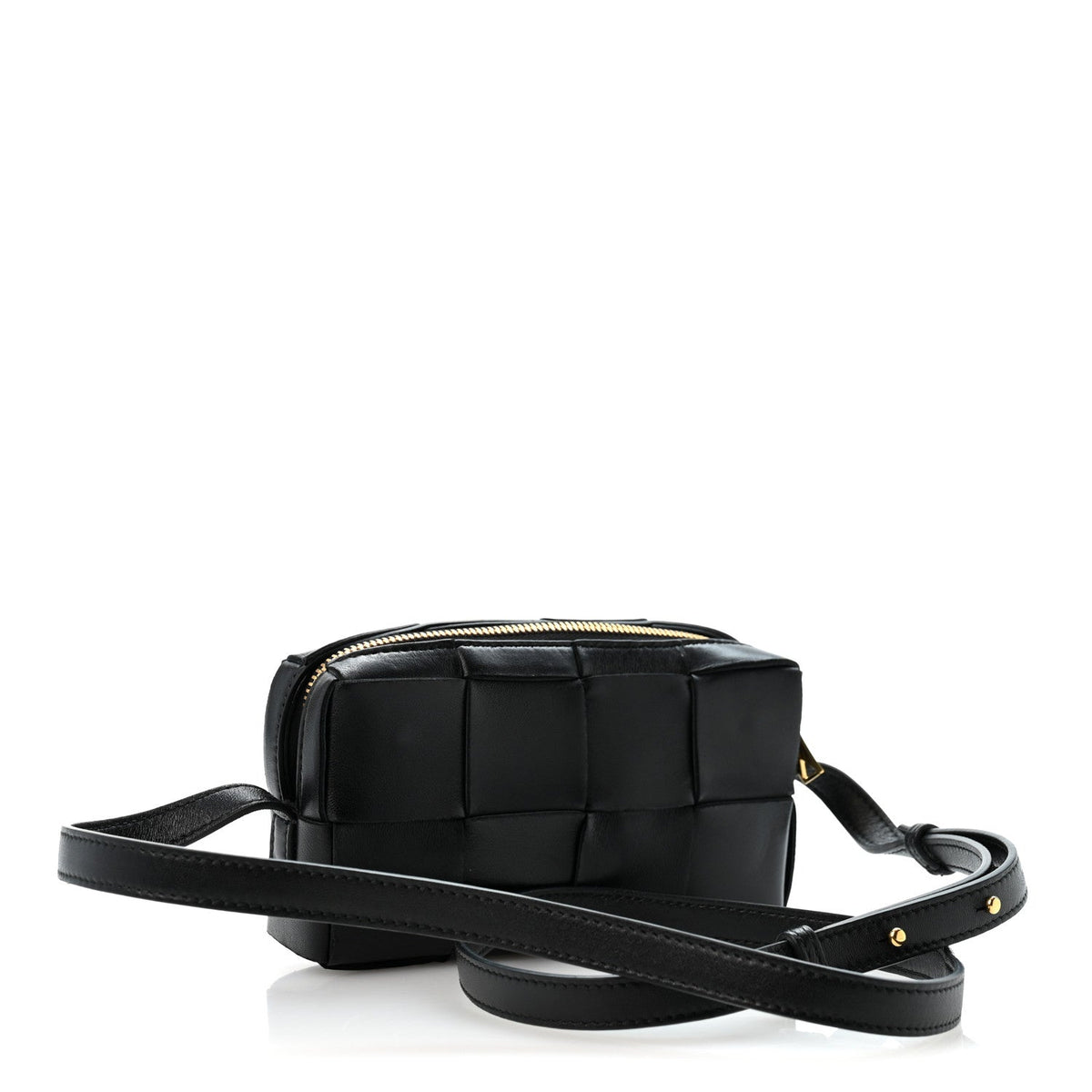 Maxi Lambskin Crossbody Bag - Black