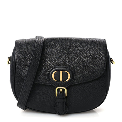 Medium Calfskin Flap Shoulder Bag - Black