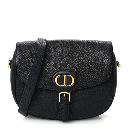 Medium Calfskin Flap Shoulder Bag - Black