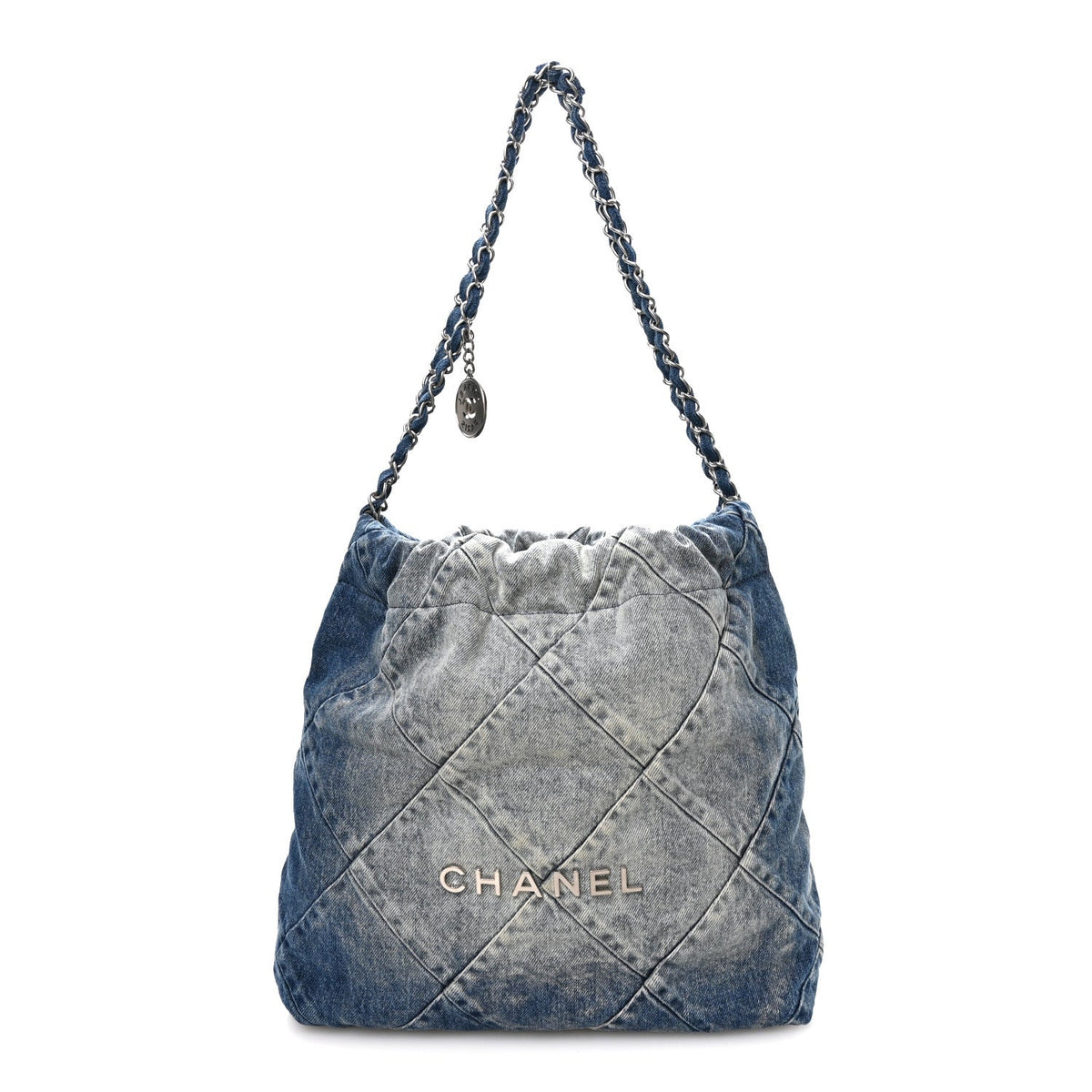 Small Quilted Handbag - Blue