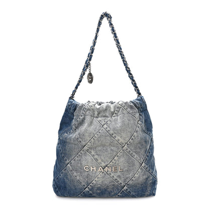 Small Quilted Handbag - Blue