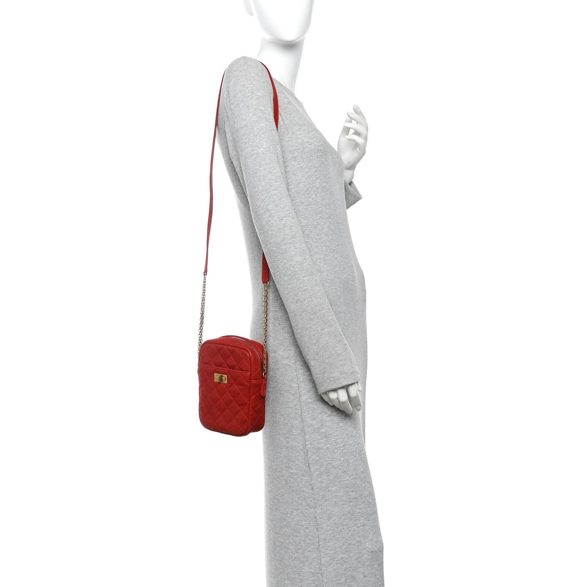 Quilted Calfskin Handbag - Red