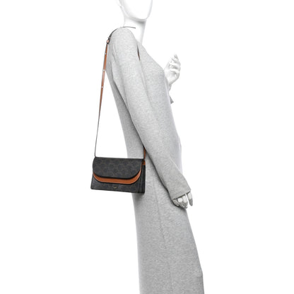 Lambskin Canvas Wallet Bag - Tan