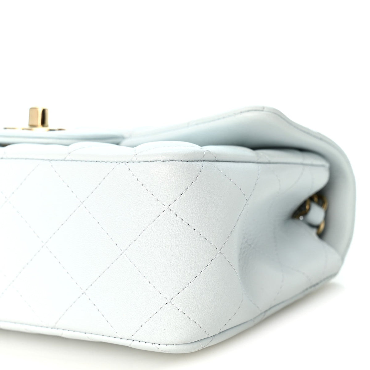 Mini Quilted Lambskin Flap Shoulder Bag - Tan