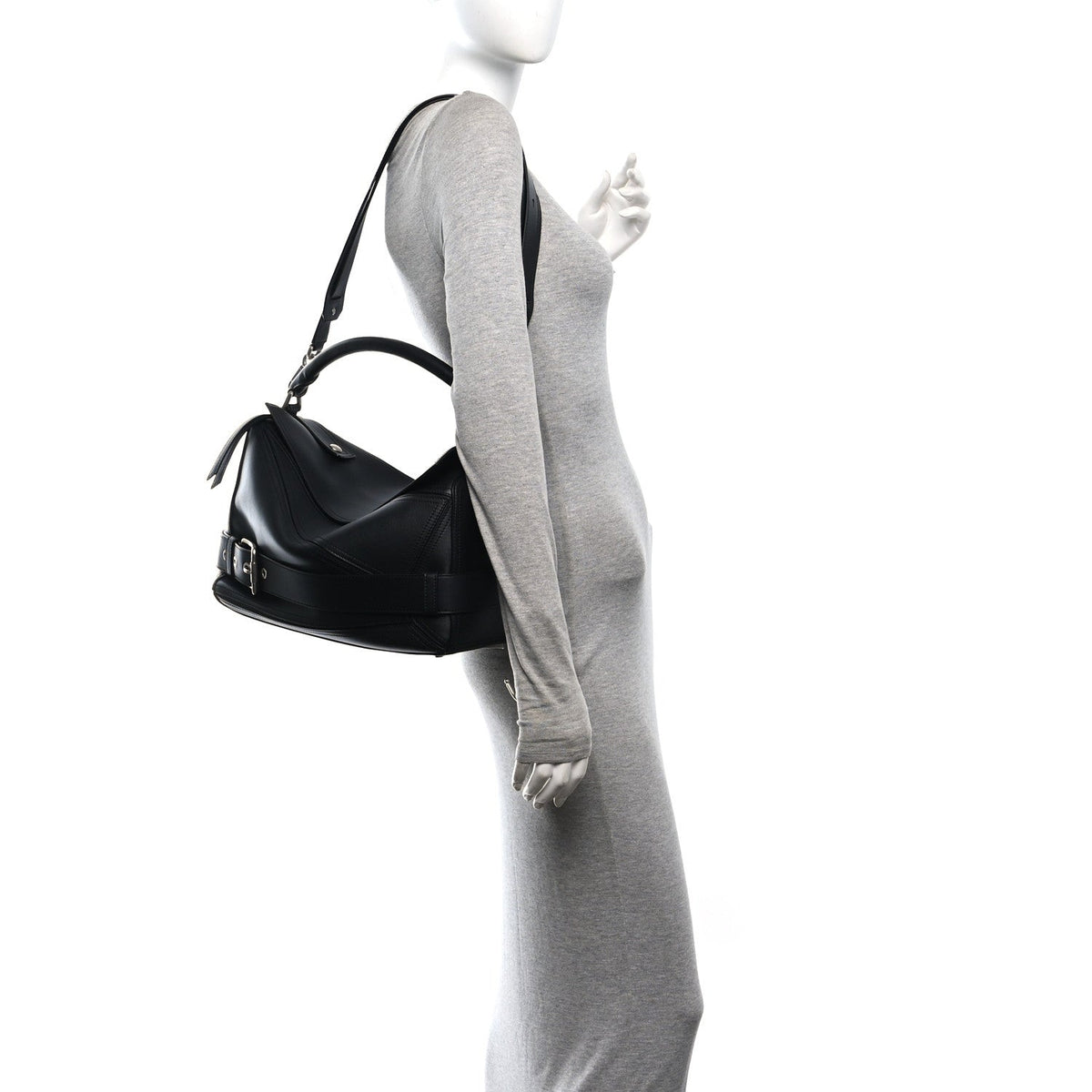 Large Calfskin Handbag - Black
