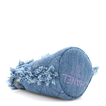 Mini Quilted Bucket Bag - Blue