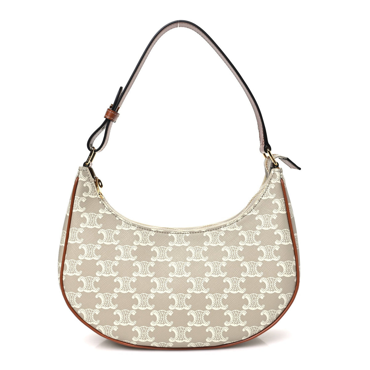 Calfskin Canvas Shoulder Bag