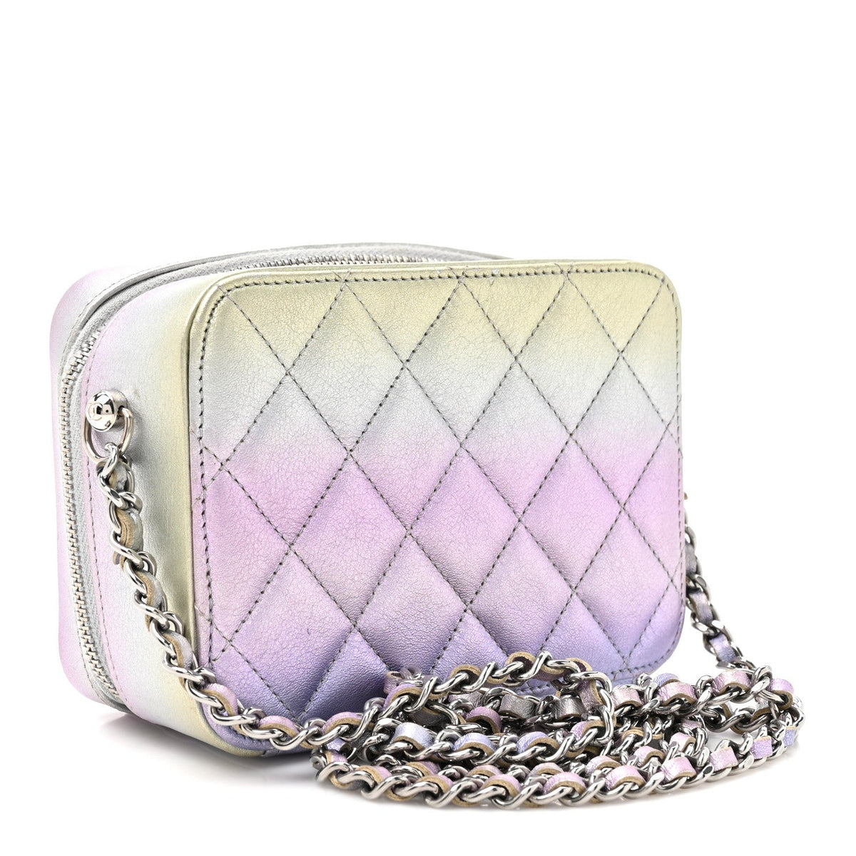 Quilted Calfskin Crossbody Bag - Blue