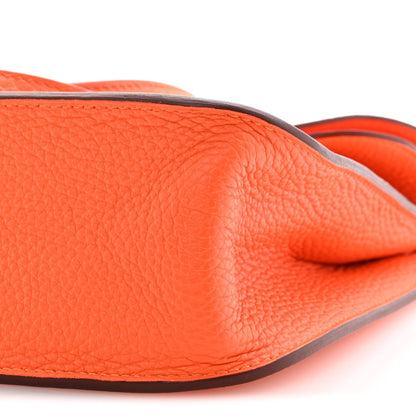 Taurillon Clemence Halzan 25 Orange Mini Handbag