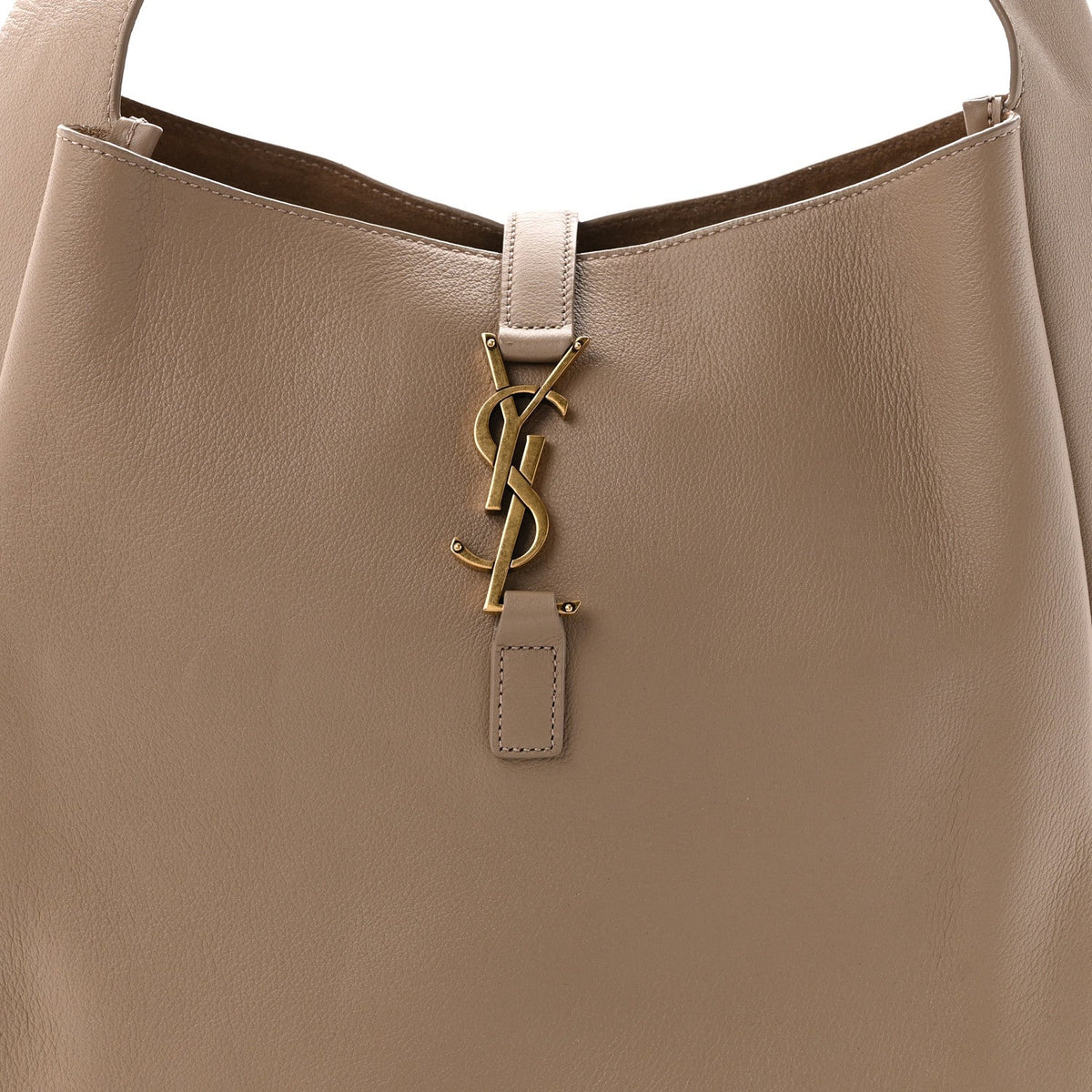 Large Calfskin Hobo Bag - Grey