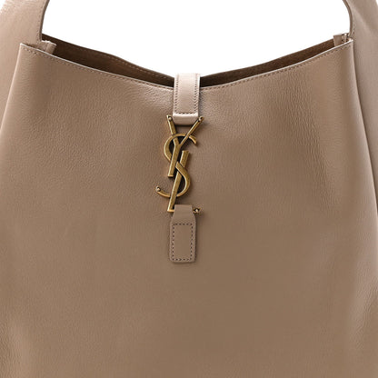 Large Calfskin Hobo Bag - Grey