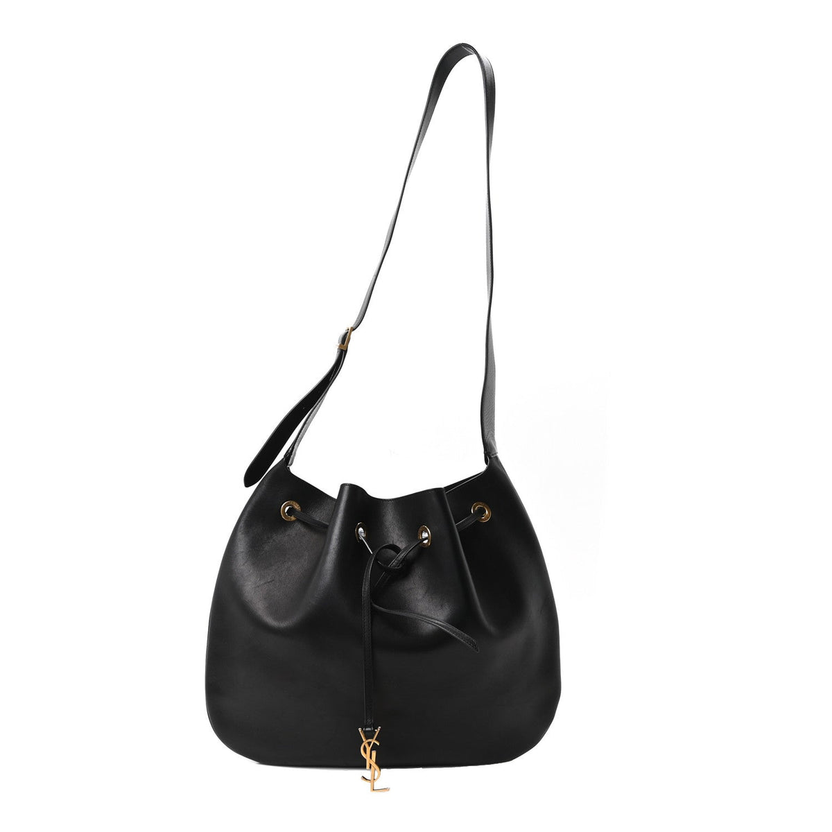Large Calfskin Hobo Bag - Black
