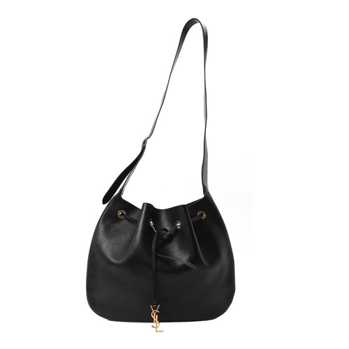 Large Calfskin Hobo Bag - Black