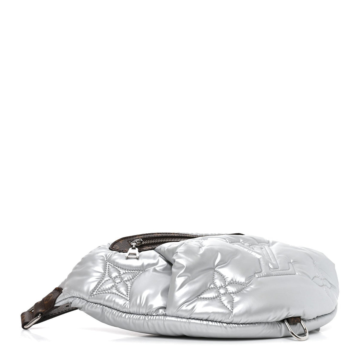 Econyl Monogram Pillow Bumbag Silver Handbag