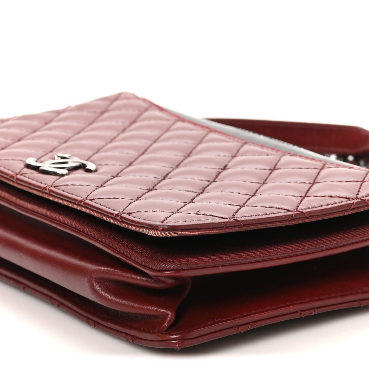 Quilted Calfskin Flap Shoulder Bag - Black