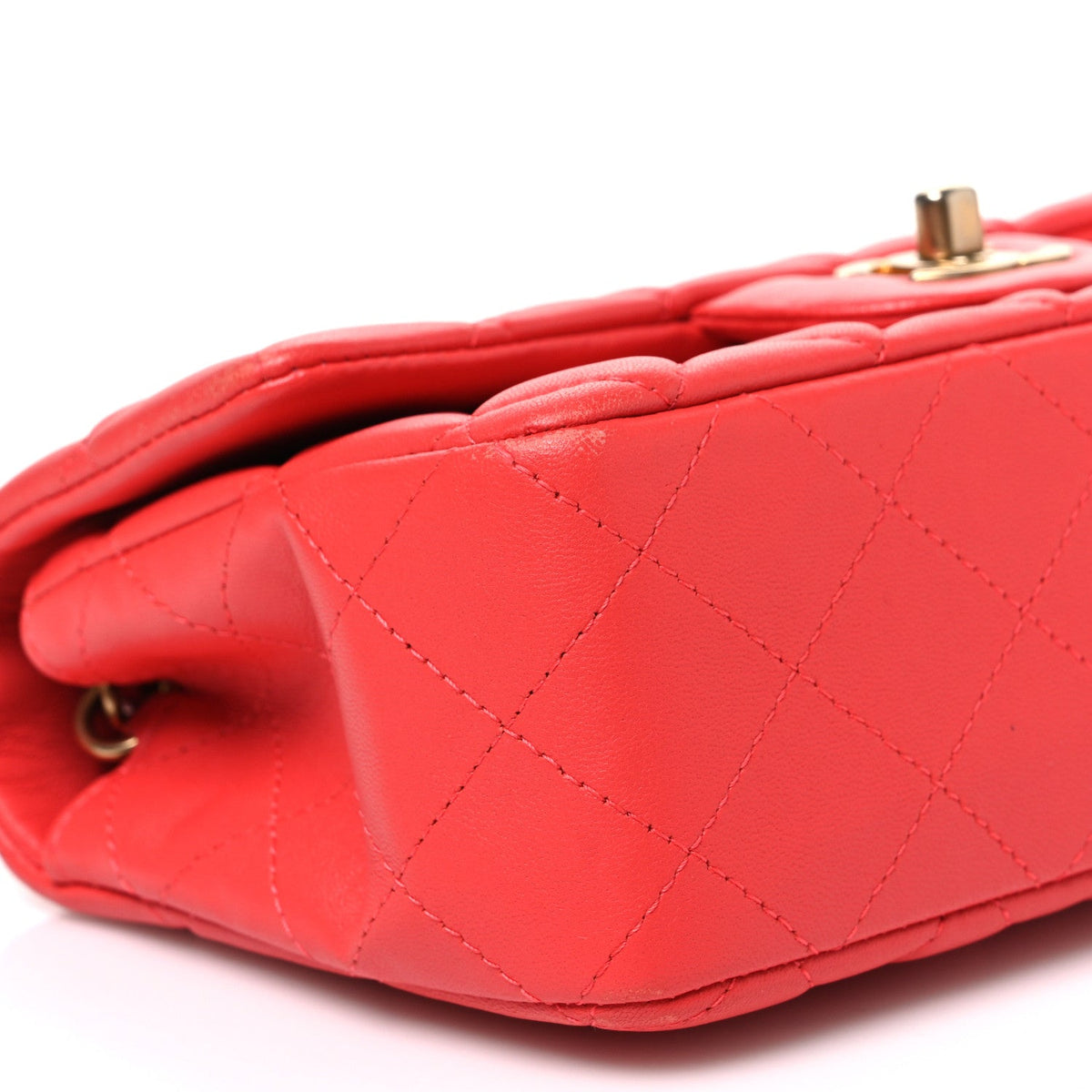 Mini Quilted Lambskin Flap Shoulder Bag - Tan