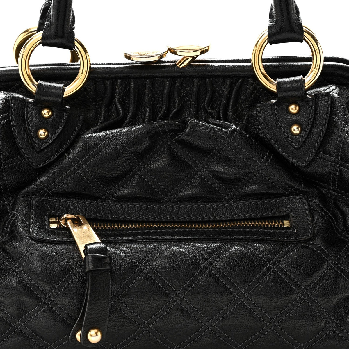 Quilted Calfskin Handbag - Black