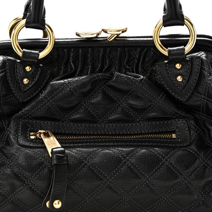 Quilted Calfskin Handbag - Black