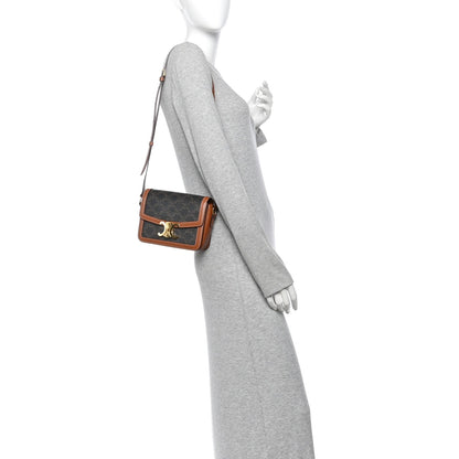 Calfskin Canvas Handbag - Tan