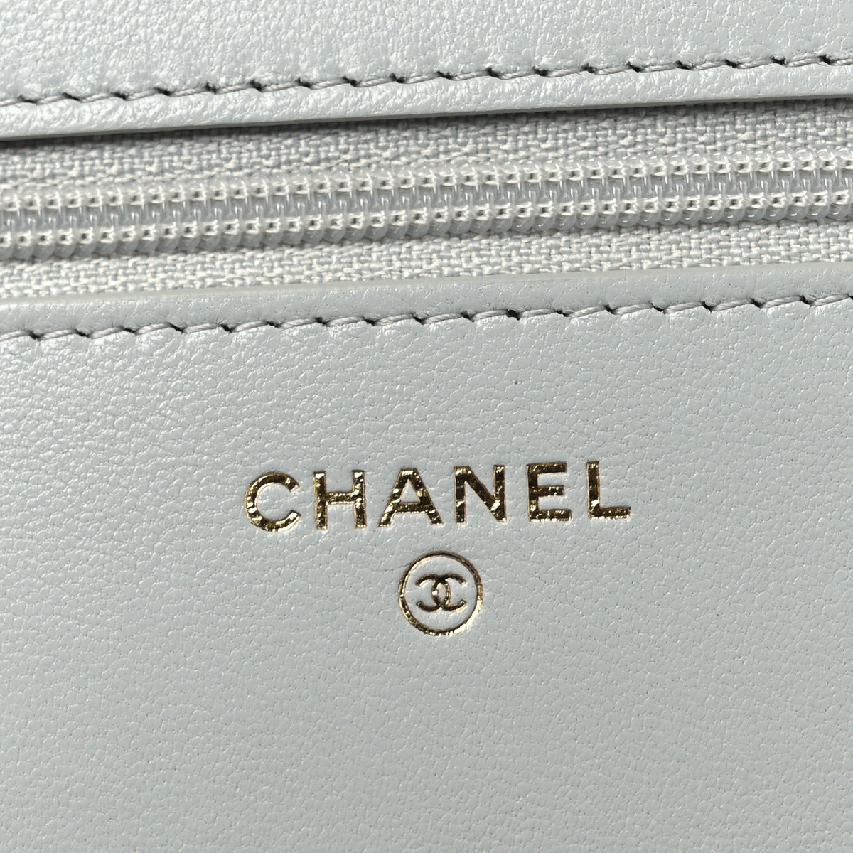Quilted Lambskin Wallet Bag - Light Blue