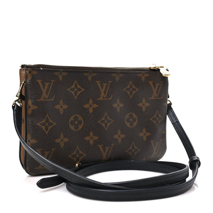 Reverse Monogram Giant Double Zip Pochet Handbag