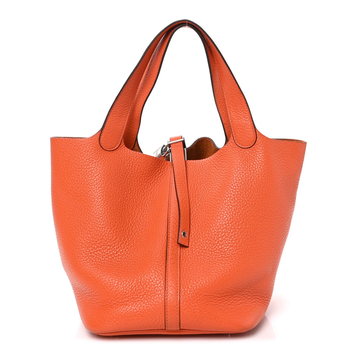 Taurillon Clemence Picotin Lock Mm Orang Handbag
