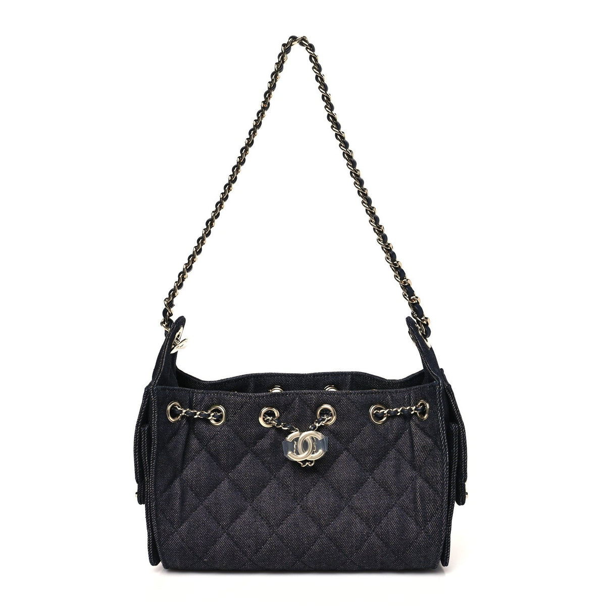 Mini Quilted Handbag - Blue