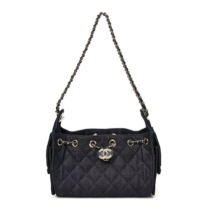 Mini Quilted Handbag - Blue
