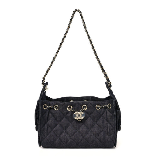 Mini Quilted Handbag - Blue