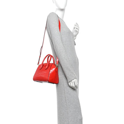 Mini Calfskin Handbag - Red