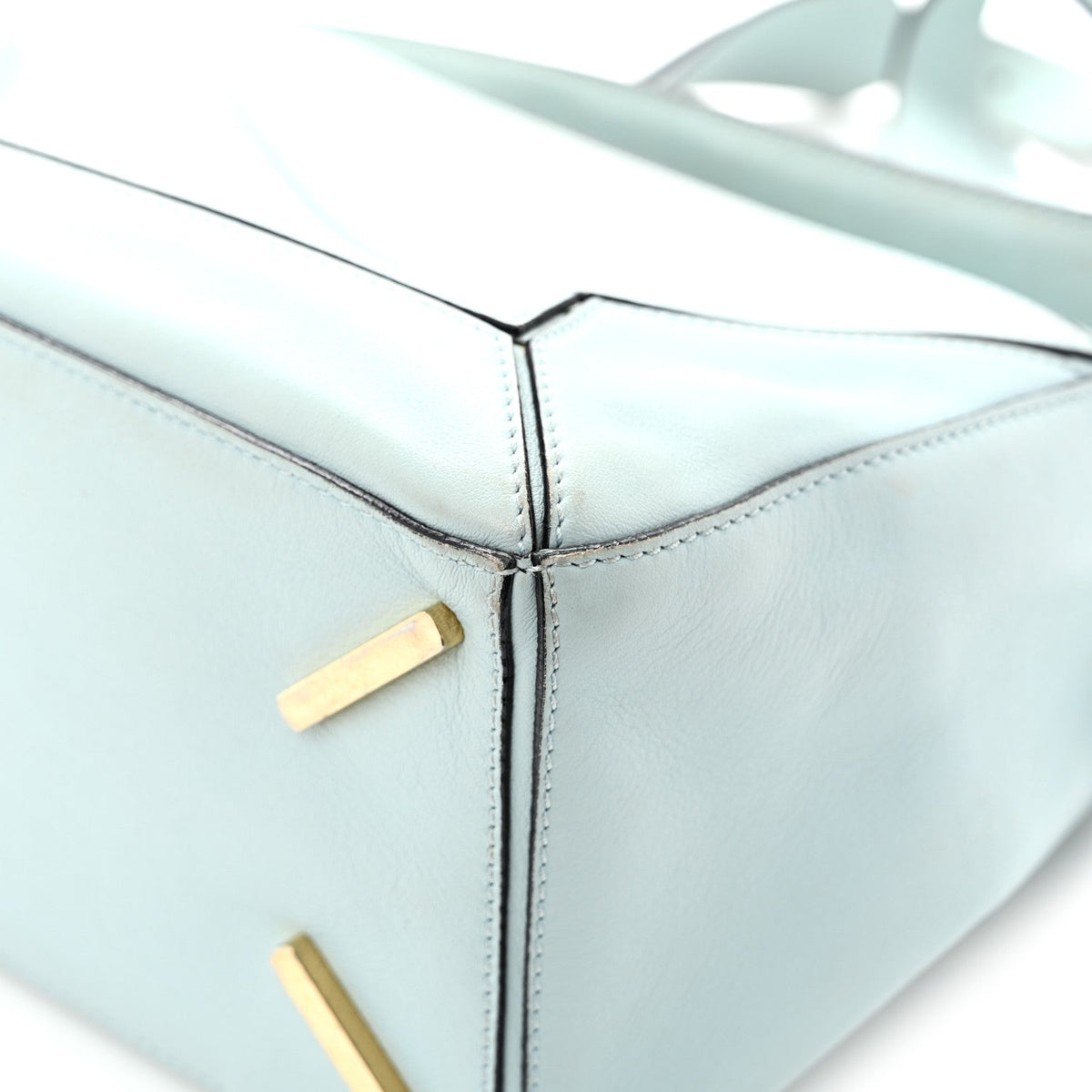 Small Calfskin Handbag - Light Blue