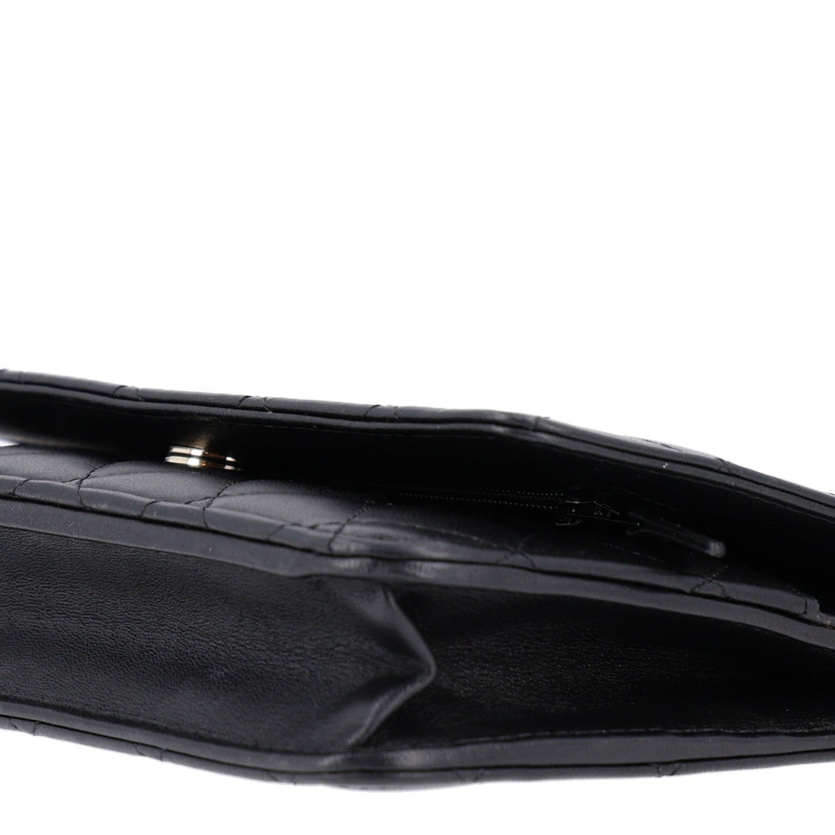 Quilted Lambskin Wallet Bag - Black