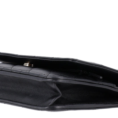 Quilted Lambskin Wallet Bag - Black