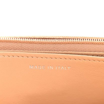 Quilted Caviar Wallet Bag - Beige