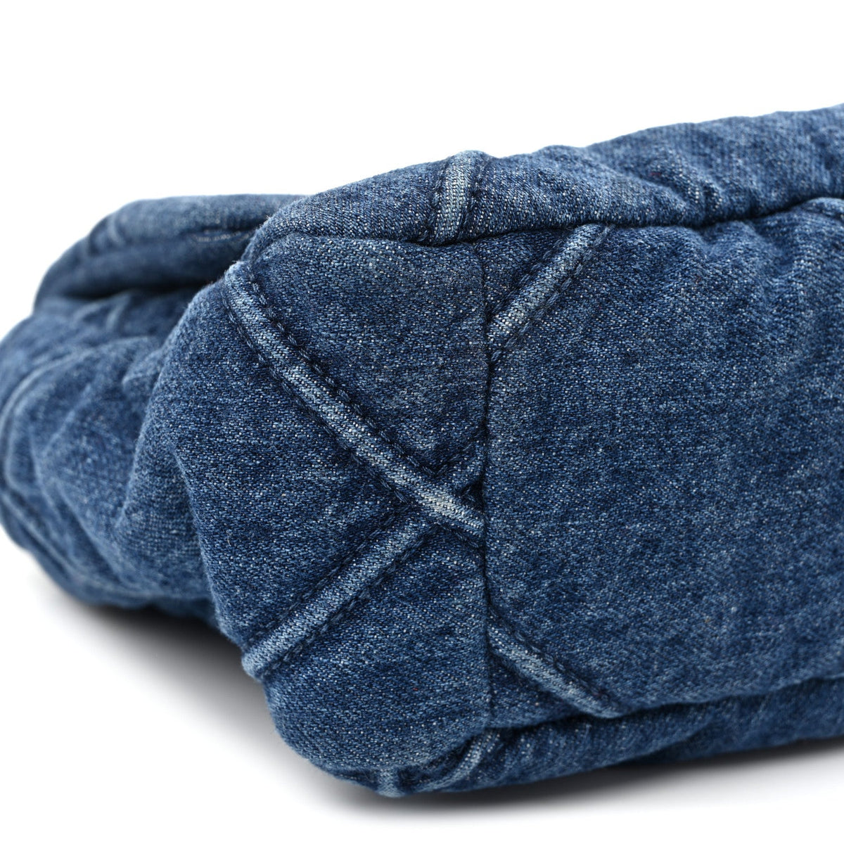 Medium Quilted Flap Shoulder Bag - Blue