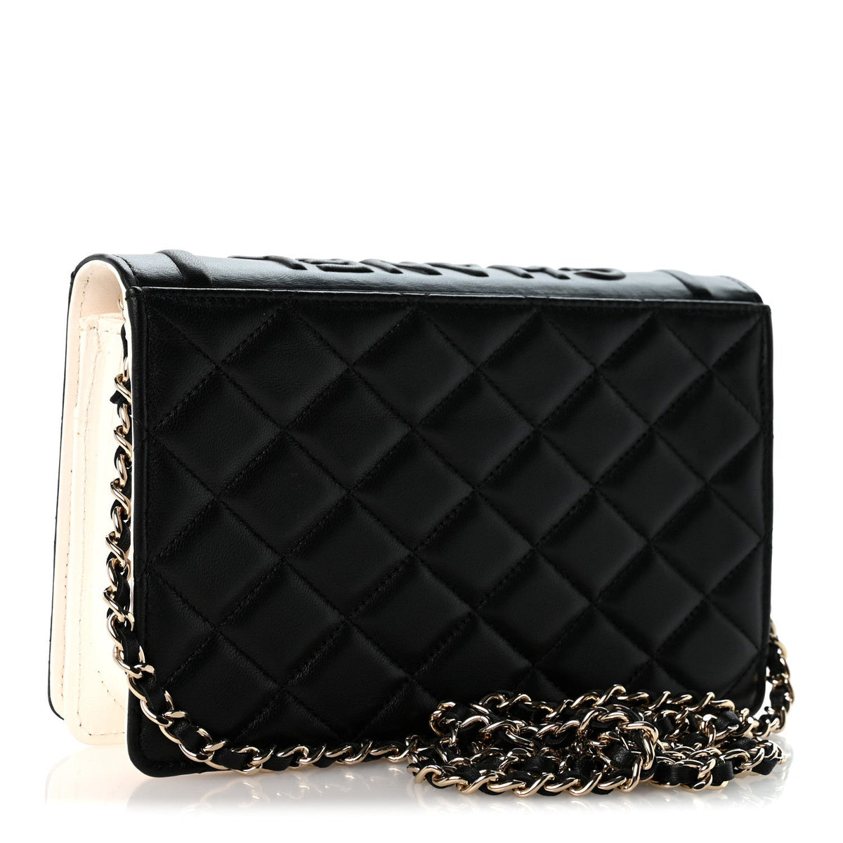 Quilted Lambskin Wallet Bag - Black