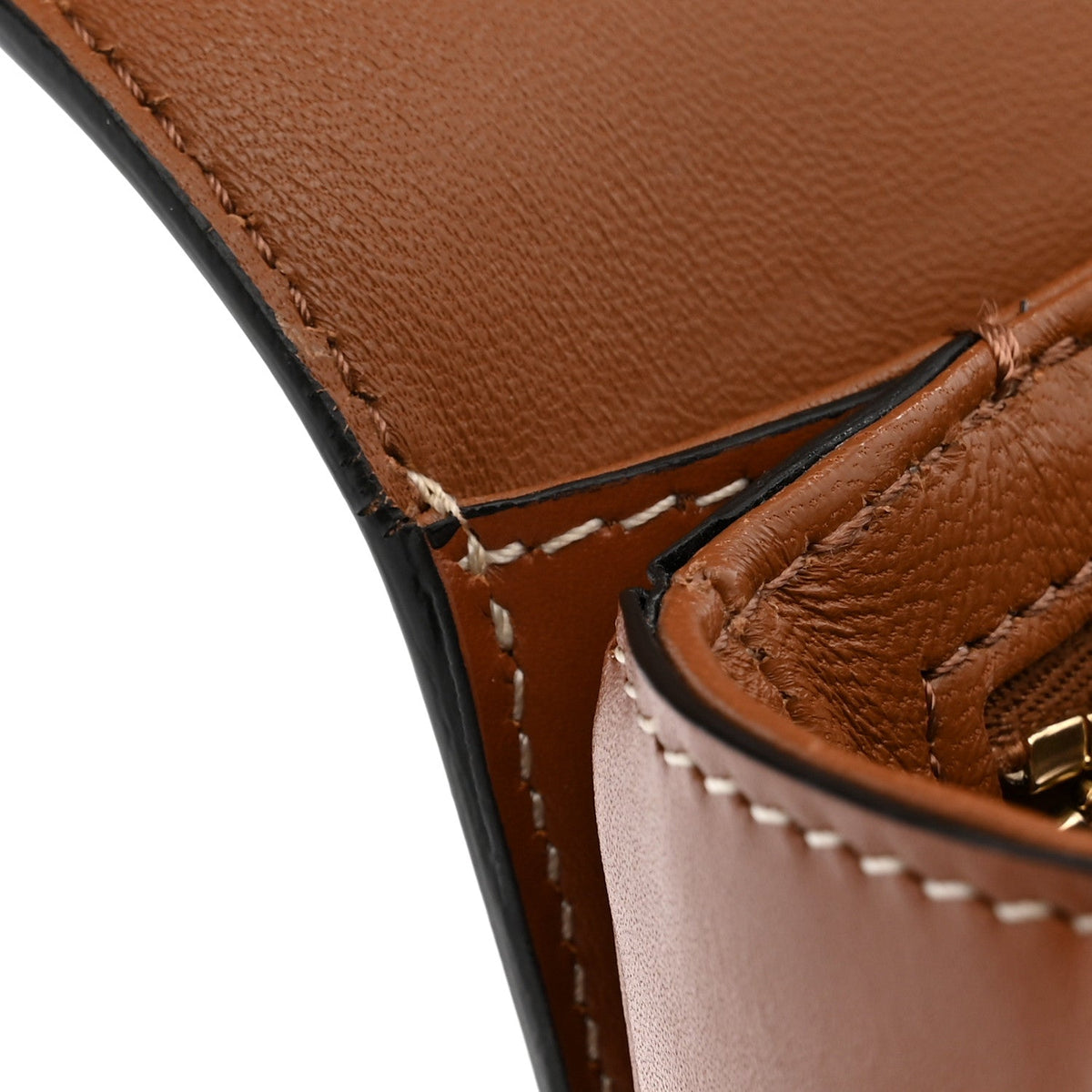 Calfskin Canvas Handbag - Tan