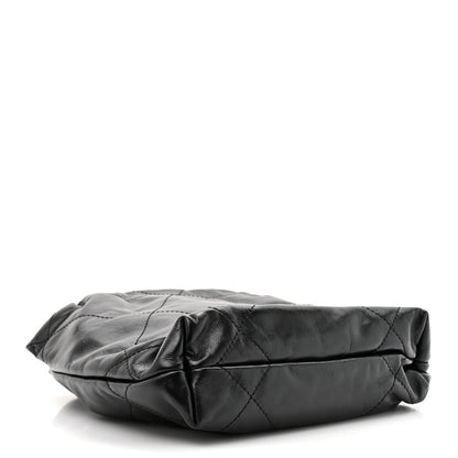 Mini Quilted Calfskin Handbag - Black