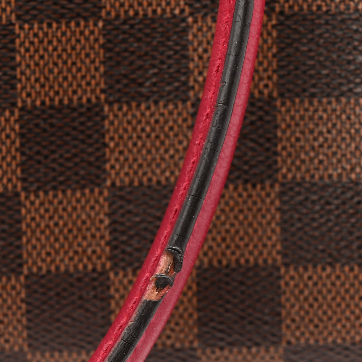 Damier Ebene Lv Riverside Lie De Vin Handbag