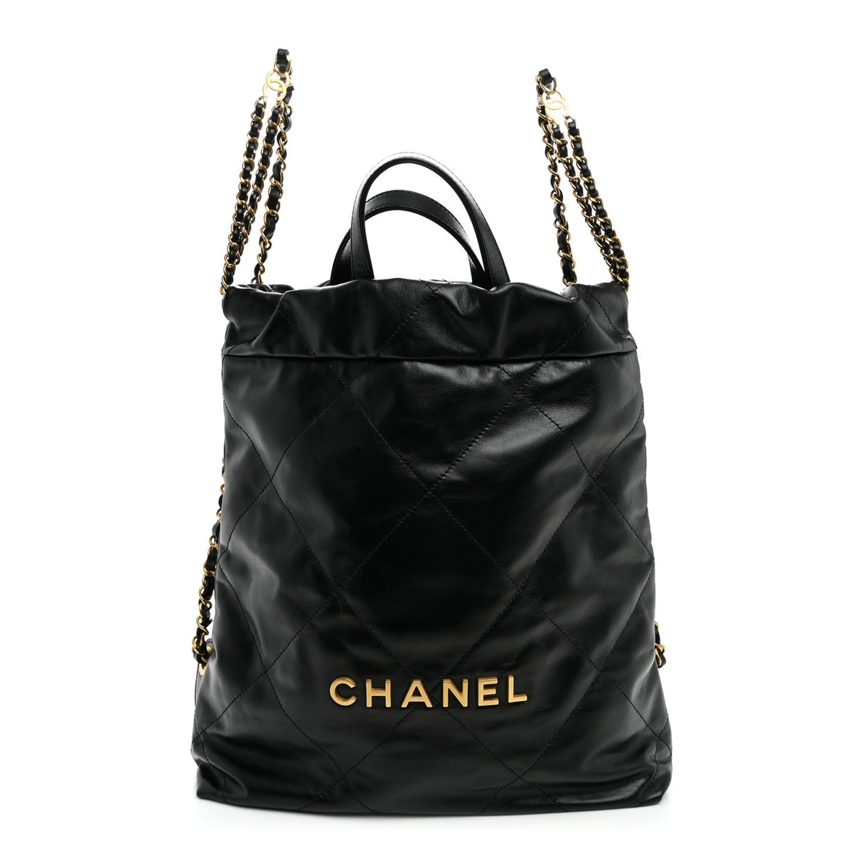 Quilted Calfskin Backpack - Black