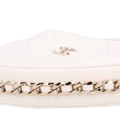 Quilted Lambskin Hobo Bag - White